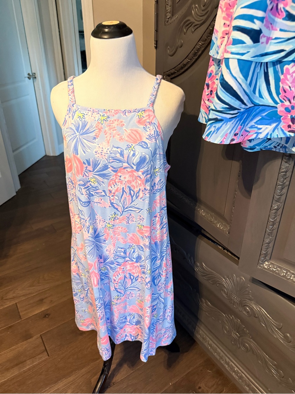 NWT Lilly Pulitzer Women’s Kyleigh dress  - Pink & Blue in elephant splash